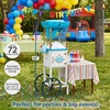 image:imageNostalgia CocaCola 48Inch Tall Snow Cone Cart Makes 72 Icy Treats Includes Metal Scoop Storage Compartment Wheels For Easy Mobility  Coke RedWhite