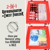 image:imageNostalgia CocaCola Chest Freezer and Refrigerator All in One 35 Cu Ft Includes Rolling Wheels Bottle Opener Lock And Keys Removable Basket Adjustable Temperature with Gauge Red35 CuFt Red