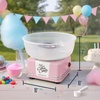 image:imageNostalgia Cotton Candy Machine  Retro Cotton Candy Machine for Kids with 2 Reusable Cones 1 Sugar Scoop and 1 Extractor Head  RedPink