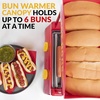 image:imageNostalgia Countertop Hot Dog Roller and Warmer 8 Regular Sized 4 Foot Long Hot Dogs and 6 Bun Capacity Stainless Steel Perfect For Breakfast Sausages Brats Taquitos Egg Rolls