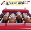 image:imageNostalgia Countertop Hot Dog Roller and Warmer 8 Regular Sized 4 Foot Long Hot Dogs and 6 Bun Capacity Stainless Steel Perfect For Breakfast Sausages Brats Taquitos Egg Rolls