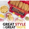 image:imageNostalgia Countertop Hot Dog Roller and Warmer 8 Regular Sized 4 Foot Long Hot Dogs and 6 Bun Capacity Stainless Steel Perfect For Breakfast Sausages Brats Taquitos Egg Rolls