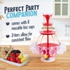image:imageNostalgia Countertop Retro Lighted Party Beverage Fountain  15 Gallon Capacity 3Tiered Cascading Tower with LED Base  Perfect for Punch Juice Wine Champagne amp MoreDeluxe Party Fountain