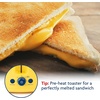 image:imageNostalgia Deluxe Grilled Cheese Sandwich Toaster with EasyClean Toasting Baskets  Adjustable Toasting Dial and Extra Wide Slots  YellowGrilled Cheese Toaster Kraft