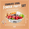 image:imageNostalgia Electric Fondue Party Set  10 oz Melting Pot 4 Roasting Forks amp Detachable Serving Tray  Melted Cheese Chocolate or Dessert  Perfect for Gifts Parties Date Night  BlackStainless Steel