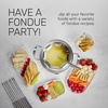 image:imageNostalgia Electric Fondue Party Set  10 oz Melting Pot 4 Roasting Forks amp Detachable Serving Tray  Melted Cheese Chocolate or Dessert  Perfect for Gifts Parties Date Night  BlackStainless