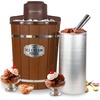 image:imageNostalgia Electric Ice Cream Maker With 4 Qt Capacity Old Fashioned Ice Cream Machine Makes Frozen Yogurt or Gelato in Minutes Vintage Wooden Style Ice Cream Maker with Aluminum Canister Light WoodDark Wood