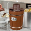 image:imageNostalgia Electric Ice Cream Maker With 4 Qt Capacity Old Fashioned Ice Cream Machine Makes Frozen Yogurt or Gelato in Minutes Vintage Wooden Style Ice Cream Maker with Aluminum Canister Light WoodDark Wood