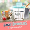 image:imageNostalgia Electric Ice Cream Maker With 4 Qt Capacity Old Fashioned Ice Cream Machine Makes Frozen Yogurt or Gelato in Minutes Vintage Wooden Style Ice Cream Maker with Aluminum Canister Light WoodAquaWhite