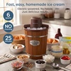 image:imageNostalgia Electric Ice Cream Maker With 4 Qt Capacity Old Fashioned Ice Cream Machine Makes Frozen Yogurt or Gelato in Minutes Vintage Wooden Style Ice Cream Maker with Aluminum Canister Light WoodDark Wood