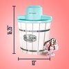 image:imageNostalgia Electric Ice Cream Maker With 4 Qt Capacity Old Fashioned Ice Cream Machine Makes Frozen Yogurt or Gelato in Minutes Vintage Wooden Style Ice Cream Maker with Aluminum Canister Light WoodAquaWhite