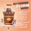 image:imageNostalgia Electric Ice Cream Maker With 4 Qt Capacity Old Fashioned Ice Cream Machine Makes Frozen Yogurt or Gelato in Minutes Vintage Wooden Style Ice Cream Maker with Aluminum Canister Light WoodDark Wood