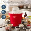 image:imageNostalgia Electric Ice Cream Maker With 4 Qt Capacity Old Fashioned Ice Cream Machine Makes Frozen Yogurt or Gelato in Minutes Vintage Wooden Style Ice Cream Maker with Aluminum Canister Light WoodRed