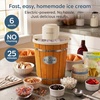 image:imageNostalgia Electric Ice Cream Maker With 4 Qt Capacity Old Fashioned Ice Cream Machine Makes Frozen Yogurt or Gelato in Minutes Vintage Wooden Style Ice Cream Maker with Aluminum Canister Light WoodBrown