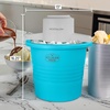 image:imageNostalgia Electric Ice Cream Maker With 4 Qt Capacity Old Fashioned Ice Cream Machine Makes Frozen Yogurt or Gelato in Minutes Vintage Wooden Style Ice Cream Maker with Aluminum Canister Light WoodBlue