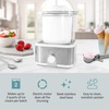 image:imageNostalgia Electric Ice Cream Maker with 2Qt Double Insulated Gel Canister amp Stainless Steel Base  Makes Sorbet Soft Serve and Frozen Yogurt  AquaStainless White
