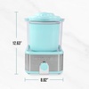 image:imageNostalgia Electric Ice Cream Maker with 2Qt Double Insulated Gel Canister amp Stainless Steel Base  Makes Sorbet Soft Serve and Frozen Yogurt  AquaStainless Aqua
