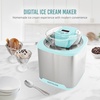 image:imageNostalgia Electric Ice Cream Maker with 2Qt Double Insulated Gel Canister amp Stainless Steel Base  Makes Sorbet Soft Serve and Frozen Yogurt  AquaStainless Aqua