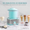 image:imageNostalgia Electric Ice Cream Maker with 2Qt Double Insulated Gel Canister amp Stainless Steel Base  Makes Sorbet Soft Serve and Frozen Yogurt  AquaStainless Aqua