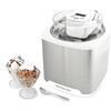 image:imageNostalgia Electric Ice Cream Maker with 2Qt Double Insulated Gel Canister amp Stainless Steel Base  Makes Sorbet Soft Serve and Frozen Yogurt  AquaStainless White
