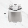 image:imageNostalgia Electric Ice Cream Maker with 2Qt Double Insulated Gel Canister amp Stainless Steel Base  Makes Sorbet Soft Serve and Frozen Yogurt  AquaStainless White
