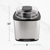 image:imageNostalgia Electric Ice Cream Maker with 2Qt Double Insulated Gel Canister amp Stainless Steel Base  Makes Sorbet Soft Serve and Frozen Yogurt  AquaStainless Steel