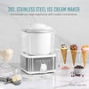 image:imageNostalgia Electric Ice Cream Maker with 2Qt Double Insulated Gel Canister amp Stainless Steel Base  Makes Sorbet Soft Serve and Frozen Yogurt  AquaStainless White