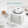 image:imageNostalgia Electric Ice Cream Maker with 2Qt Double Insulated Gel Canister amp Stainless Steel Base  Makes Sorbet Soft Serve and Frozen Yogurt  AquaStainless White