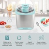 image:imageNostalgia Electric Ice Cream Maker with 2Qt Double Insulated Gel Canister amp Stainless Steel Base  Makes Sorbet Soft Serve and Frozen Yogurt  AquaStainless Aqua