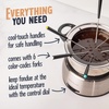 image:imageNostalgia FPS200 6Cup Stainless Steel Electric Fondue Pot with Temperature Control 6 ColorCoded Forks and Removable Pot  Perfect for Chocolate Caramel Cheese Sauces and MoreStainless Steel