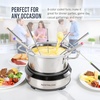 image:imageNostalgia FPS200 6Cup Stainless Steel Electric Fondue Pot with Temperature Control 6 ColorCoded Forks and Removable Pot  Perfect for Chocolate Caramel Cheese Sauces and MoreStainless Steel