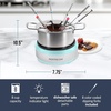 image:imageNostalgia FPS200 6Cup Stainless Steel Electric Fondue Pot with Temperature Control 6 ColorCoded Forks and Removable Pot  Perfect for Chocolate Caramel Cheese Sauces and MoreAqua