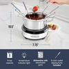 image:imageNostalgia FPS200 6Cup Stainless Steel Electric Fondue Pot with Temperature Control 6 ColorCoded Forks and Removable Pot  Perfect for Chocolate Caramel Cheese Sauces and MoreStainless Steel