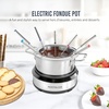 image:imageNostalgia FPS200 6Cup Stainless Steel Electric Fondue Pot with Temperature Control 6 ColorCoded Forks and Removable Pot  Perfect for Chocolate Caramel Cheese Sauces and MoreStainless Steel