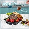 image:imageNostalgia FPS200 6Cup Stainless Steel Electric Fondue Pot with Temperature Control 6 ColorCoded Forks and Removable Pot  Perfect for Chocolate Caramel Cheese Sauces and MoreBlack