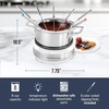 image:imageNostalgia FPS200 6Cup Stainless Steel Electric Fondue Pot with Temperature Control 6 ColorCoded Forks and Removable Pot  Perfect for Chocolate Caramel Cheese Sauces and MoreWhite