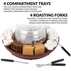 image:imageNostalgia JetPuffed Tabletop Indoor Electric Smores Maker  Smores Kit With Marshmallow Roasting Sticks and 4 Compartment Trays for Graham Crackers Chocolate Marshmallows  WhiteOriginal Smores