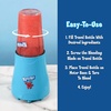 image:imageNostalgia KoolAid Slush N Go Personal Blender for Smoothies Slushies Shakes and Fruit Blends Includes Two 15 Oz Travel Bottles Cup Lid and Reusable Straw BlueKoolAid Blender