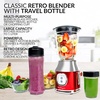 image:imageNostalgia KoolAid Slush N Go Personal Blender for Smoothies Slushies Shakes and Fruit Blends Includes Two 15 Oz Travel Bottles Cup Lid and Reusable Straw BlueRed Blender