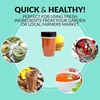 image:imageNostalgia KoolAid Slush N Go Personal Blender for Smoothies Slushies Shakes and Fruit Blends Includes Two 15 Oz Travel Bottles Cup Lid and Reusable Straw BlueRed Blender