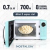 image:imageNostalgia Modern Retro Compact Countertop Microwave Oven  07 Cu Ft  700Watts with LED Digital Display  Child Lock  Easy Clean Interior  LavenderAqua