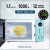 image:imageNostalgia Modern Retro Compact Countertop Microwave Oven  07 Cu Ft  700Watts with LED Digital Display  Child Lock  Easy Clean Interior  LavenderAqua