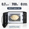 image:imageNostalgia Modern Retro Compact Countertop Microwave Oven  07 Cu Ft  700Watts with LED Digital Display  Child Lock  Easy Clean Interior  LavenderBlack