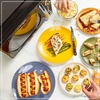 image:imageNostalgia Modern Retro Compact Countertop Microwave Oven  07 Cu Ft  700Watts with LED Digital Display  Child Lock  Easy Clean Interior  LavenderBlack