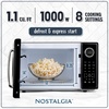 image:imageNostalgia Modern Retro Compact Countertop Microwave Oven  07 Cu Ft  700Watts with LED Digital Display  Child Lock  Easy Clean Interior  LavenderBlack
