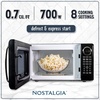 image:imageNostalgia Modern Retro Compact Countertop Microwave Oven  07 Cu Ft  700Watts with LED Digital Display  Child Lock  Easy Clean Interior  LavenderBlack