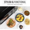 image:imageNostalgia Modern Retro Compact Countertop Microwave Oven  07 Cu Ft  700Watts with LED Digital Display  Child Lock  Easy Clean Interior  LavenderBlack