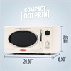 image:imageNostalgia Modern Retro Compact Countertop Microwave Oven  07 Cu Ft  700Watts with LED Digital Display  Child Lock  Easy Clean Interior  LavenderIvory