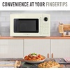 image:imageNostalgia Modern Retro Compact Countertop Microwave Oven  07 Cu Ft  700Watts with LED Digital Display  Child Lock  Easy Clean Interior  LavenderIvory