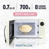 image:imageNostalgia Modern Retro Compact Countertop Microwave Oven  07 Cu Ft  700Watts with LED Digital Display  Child Lock  Easy Clean Interior  LavenderIvory